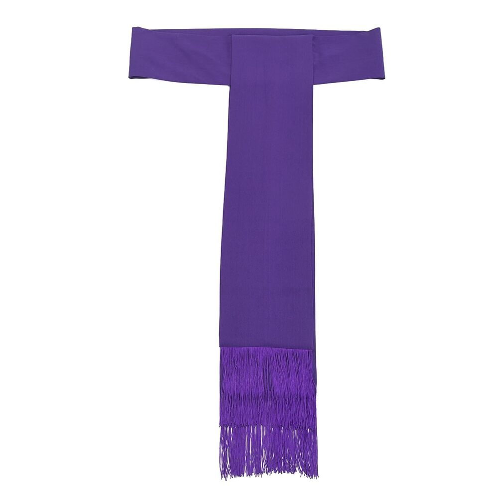 9406 Priest Soutane Roman Choir Cassock Band Cincture Belt Purple, Small